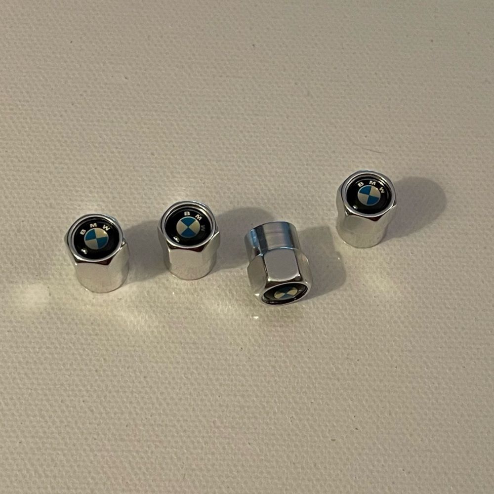 BMW Valve Stem Caps in Silver Set of 4 NWT